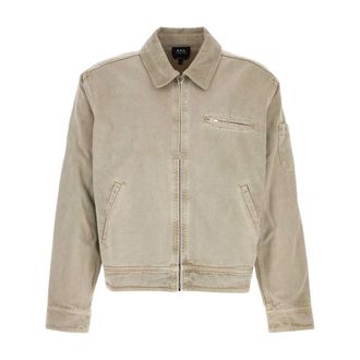 A.P.C. Alexis Jacket - Heren - Zomerjassen - Beige - XL - Katoen - Jassen