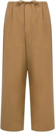 Moschino Katoenen Twill Broek - Dames - Straight fit broeken - Beige - M - Katoen - Broeken