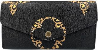 Louis Vuitton Black Brown Pvc Long Wallet (Bi-Fold) (Pre-Owned)
