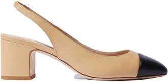 Scarosso Nude Slingback Pumps - Dames - Pumps - Beige - 42 EU - Leer - Schoenen