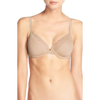 Natori Hidden Glamour Contour Underwire Bra in Cafe at Nordstrom, Size 36D
