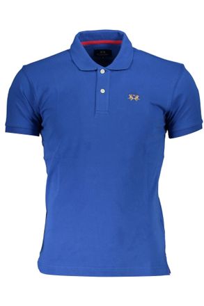 La Martina La Martina Blauwe Katoenen Poloshirt