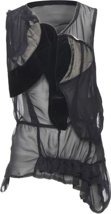 Comme Des Gar&ccedil;ons Comme Des Garcons sheer velvet patchwork bumps sleeveless vest