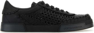 Dolce & Gabbana Black Leather Portofino Sneakers