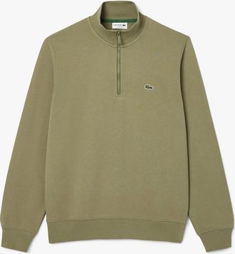 Lacoste Mens High Neck Zipped Fleece Sweatshirt - Green - Size: 42