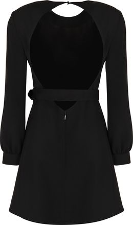 Saint Laurent Womens Dress Crepe Black Acetate