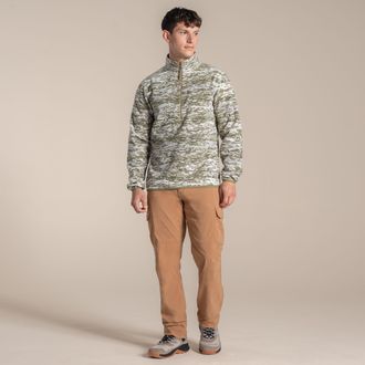 Craghoppers Heren National Trust Irt Print Fleece Top (Cardamom)