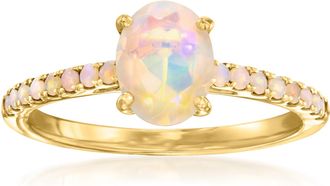 Ross-Simons Opal Birthstone Ring in 18kt Gold Over Sterling