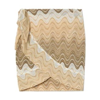 MC2 Saint Barth Beachwear, female, Beige, Size: XS Angie Pareo Mini Skirt