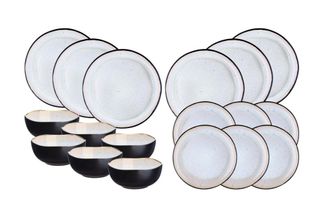 Bj&ouml;rn Borg Juego de vajilla IRIS - 18 Piezas - Blanco marfil