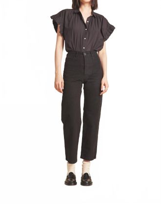 Trovata Birds Of Paradis Marianne B Ruffle Top In Black