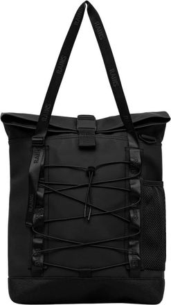 Rains Trail Rolltop Tote Bag W3 - Dames - Shoppers - Zwart - ONE Size - Tassen