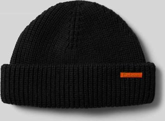Barbour Beanie mit Woll-Anteil Modell MOSELY in Black, Größe 1