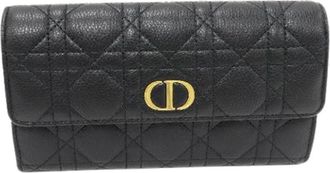 Dior Tweedehands leren portemonnees - Dames - Vintage Accessoires - Zwart - ONE Size - Vintage