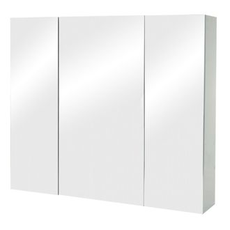 Hhg Nunca Usado] Armario Con Espejo Hhg 806b, Armario De Pared Para Cuarto De Ba&ntilde;o, 6 Estantes Alto Brillo Certificado Mvg 70x80x16cm, Gris
