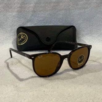 Ray-Ban Mens Sunglasses With Case In Black, Brown
