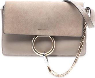 Chlo&eacute; Pre-owned Chloe Small Suede and Calfskin Faye Crossbody 01-17-99-66
