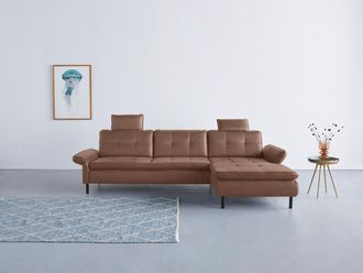 Inosign Ecksofa »Birkholm L-Form« Armlehnverstellung, auch in Easy Clean Bezug - mit Wasser zu reinigen