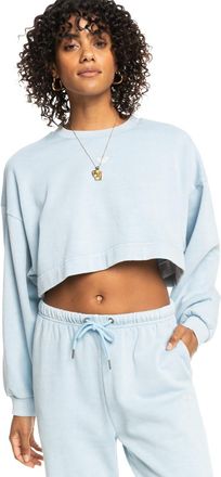 Roxy Sweatshirt ROXY Surf Safari, Damen, Gr. L, blau (clear sky), Obermaterial:80% Baumwolle, 20% Polyester;, Sweatshirts Sweatshirt