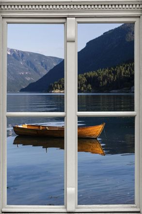 Queence Wandsticker »Boot auf See« Wandsticker, Wandbild, selbstklebend, 3D, Fenster