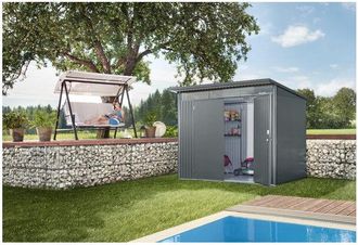 BIOHORT Caseta Metalica Biohort Jardin Avantgarde Eco A1 Color Gris Cuarzo