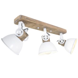 Steinhauer Mexlite - Faretto - Gearwood - Bianco - Metallo Legno Di Gomma