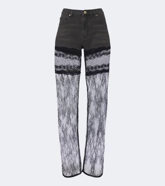 Blumarine Jeans anchos con encaje