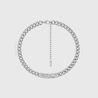 Diesel Stainless Steel Chain Necklace - Necklaces - Unisex - Silver
