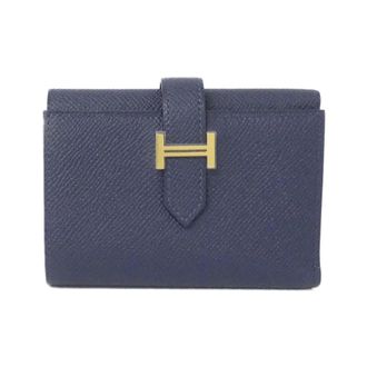 Herm&egrave;s Blue Indigo Epsom Leather Wallet (Tri-Fold) (Pre-Owned)