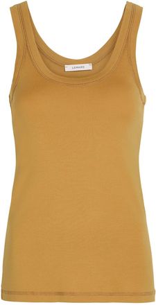 Christophe Lemaire Ribbed Cotton Tank top - Camel - Xxs (UK4 / Xxs)