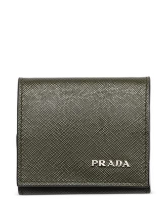 Prada saffiano leather coin purse - Green