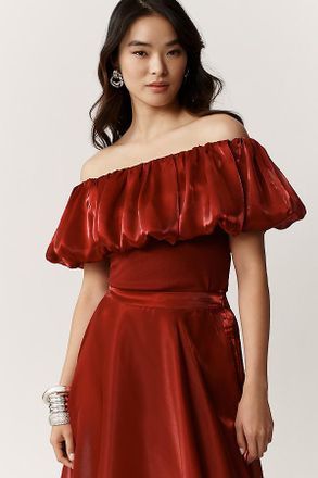 Bl^nk London Off-Shoulder Bubble Blouse