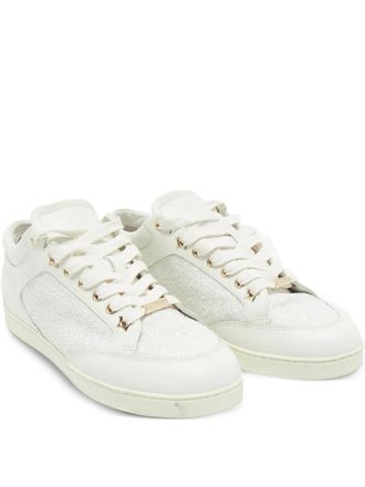 Jimmy Choo London Sneakers con glitter - Bianco