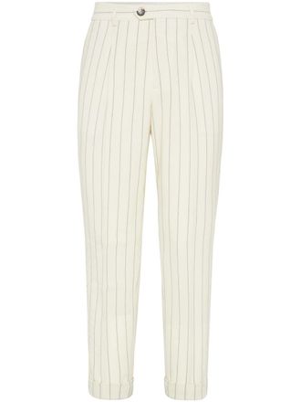 Brunello Cucinelli Gestreepte broek - Wit