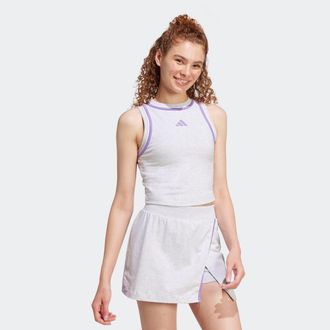 adidas Tanktop ADIDAS SPORTSWEAR W CB CRO TK, Damen, Gr. XXL, grau (light grau heather), Obermaterial: 93% Baumwolle, 7% Elasthan, Rundhals, Tops Tanktop