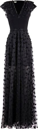 Saiid Kobeisy Beaded Tulle Dress With Polka Dots