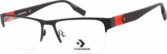 Converse Mens Black Rectangular Eyeglass Frames CV3009