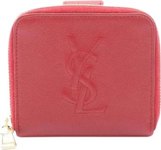 Saint Laurent Pre-owned bifold wallet - Dames - Vintage Accessoires - Rood - ONE Size - Leer - Vintage
