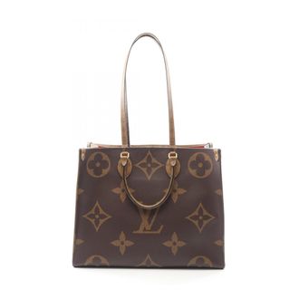 Louis Vuitton Beige Brown Coated Canvas Tote Bag (Pre-Owned)