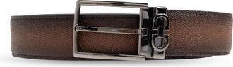 Ferragamo Double Adjus leren riem - Heren - Riemen - Bruin - 105 CM - Leer - Accessoires