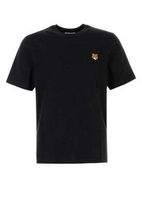 Maison Kitsun&eacute; Black Cotton T Shirt