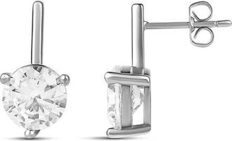 SHYMI Cubic Zirconia Drop Earrings in Silver at Nordstrom, Size Large