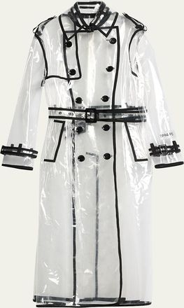 Dolce & Gabbana Light PVC Double-Breasted Trench Coat