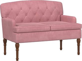 vidaXL Sof&aacute; Amoroso Con Botones Acolchados Rosa 111 X 65 X 79 Cm Vidaxl