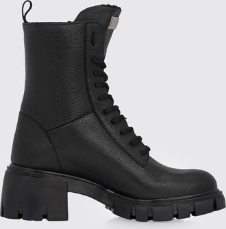 Philipp Plein Anfibi stringati in pelle a grana con suola carrarmato