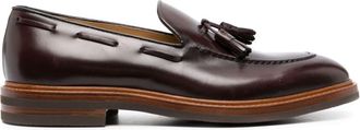 Brunello Cucinelli tassel-detail leather loafers - men - Calf Leather/Calf Leather/Rubber - 39 - Brown