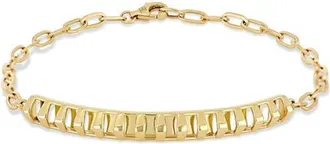 Bony Levy 14K Gold Caged ID Bracelet in 14K Yellow Gold at Nordstrom, Size 7