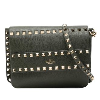 Valentino Pre-owned Valentino Grained Calfskin Rockstud Side Slip Crossbody Ladies 3X18LIHQWIUZ4ITF