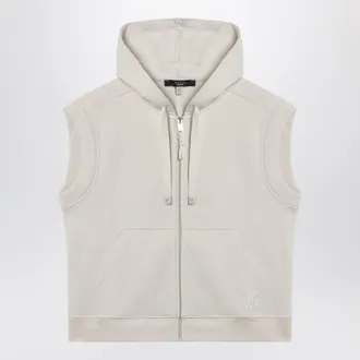 Max Mara Ivory cotton-fleece gilet