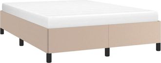 vidaXL Vidaxl - Estructura cama sin colchón cuero sintético capuchino 140x200cm
